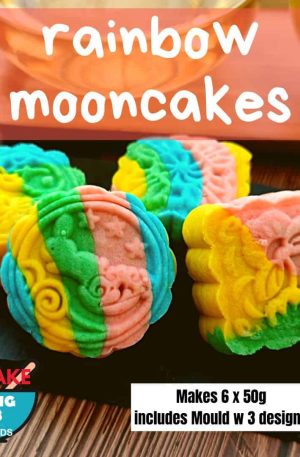 rainbow mooncakes baking kit