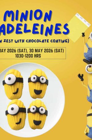 minion madeleines on a plate
